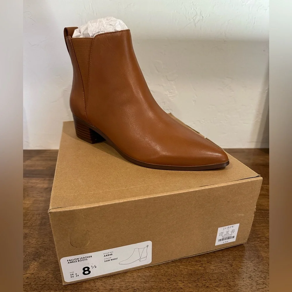 J. Crew Brown Ankle Booties - Picture 2 of 3